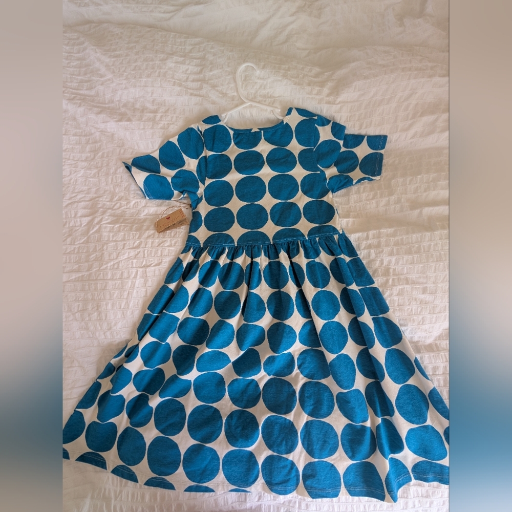 Blue Polka Dot Kids Dress